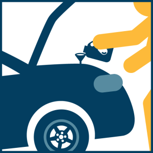 Pour new oil in car, when changing your cars oil, Goodman Acker Road Safety 101